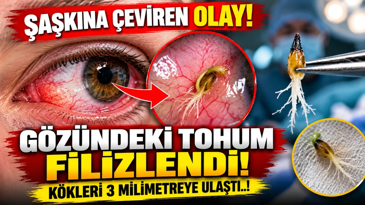 Şaşkına &ccedil;eviren olay! G&ouml;z&uuml;ndeki tohum filizlendi, k&ouml;kleri 3 milimetreye ulaştı..!