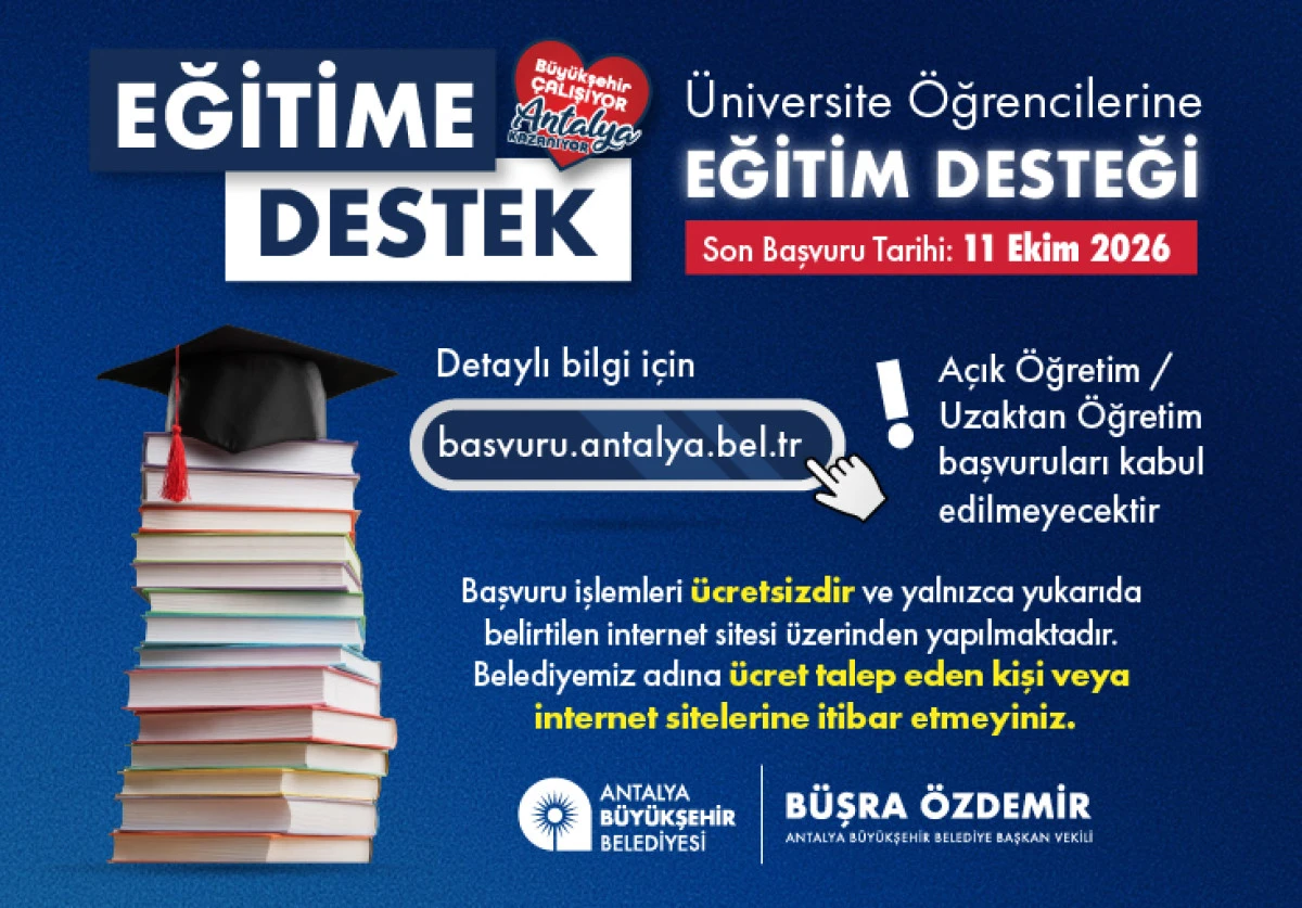 &Uuml;NİVERSİTE &Ouml;ĞRENCİLERİNE EĞİTİM DESTEĞİNİN DUYURULMASI